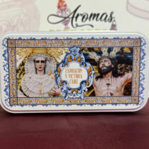 Lata metálica vacía Santísimo Cristo de la Expiración y María Santísima de la Victoria