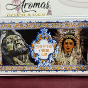 Lata metálica vacía Nuestra Señora de la Soledad y Santo Entierro de Nuestro Señor Jesucristo