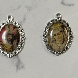 Medalla Nuestro Padre Jesús Caído y María Santísima de los Desamparados, 2×3 cm