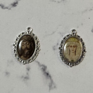 Medalla Santísimo Cristo de la Misericordia y María Santísima de las Penas 2×3 cm