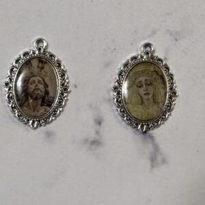 Medalla Santísimo Cristo del Perdón y María Santísima del Rosario en sus Misterios Dolorosos 2×3 cm