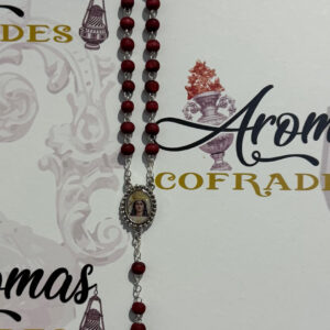 Rosario madera roja de Nuestra Señora de la Merced