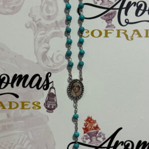Rosario madera celeste de Nuestra Señora de la Luz