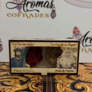 Caja rosa y clavel de Nuestro Padre Jesús Caído y María Santísima de los Desamparados
