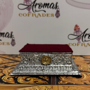 Peana plateada para bustos o imagen