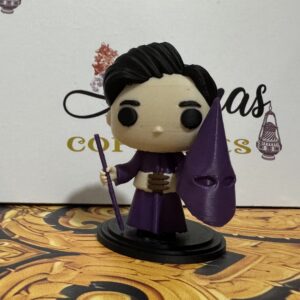 Mini Funko Penitente Nuestro Padre Jesús atado a la columna y azotes y María Santísima de las Lágrimas